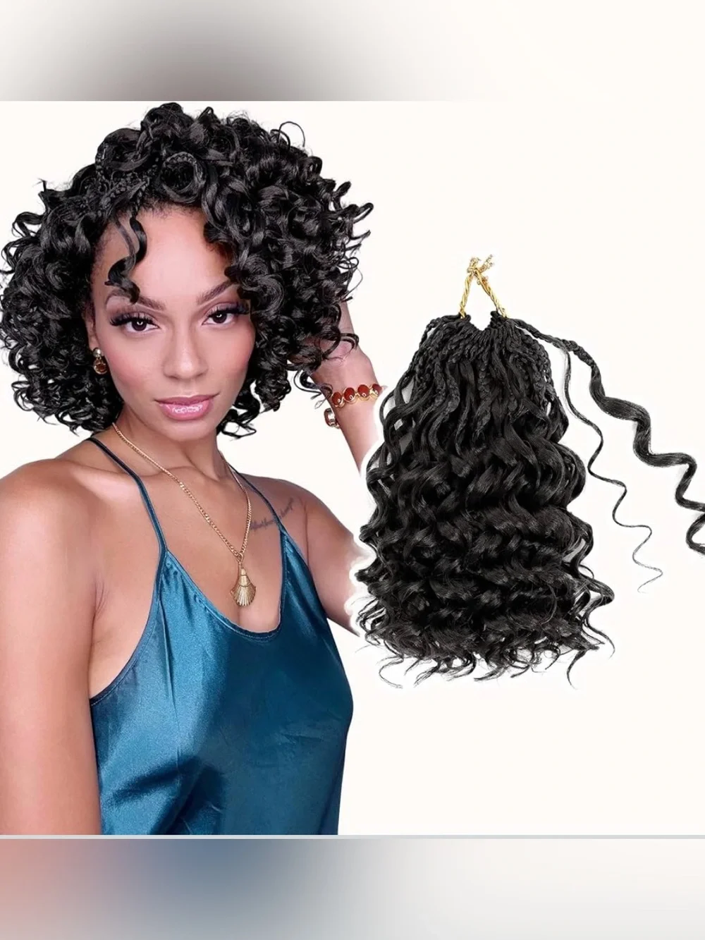 Pre-Twisted Gogo Curly Crochet Hair 8” - 8 Packs 1B